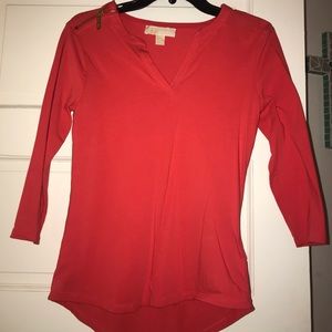 MICHAEL KORS red dressy top